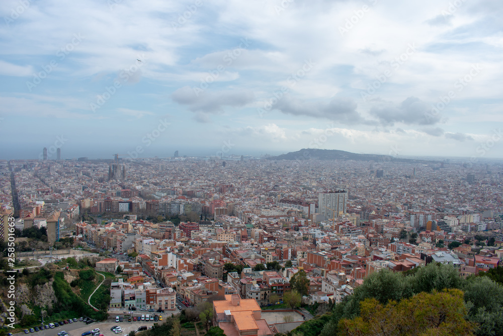 aerial view of Barcelona 