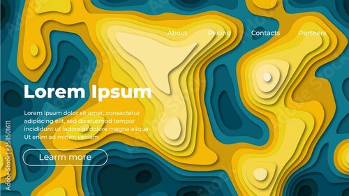 Colorful geometric background 012. Fluid shapes composition. Eps10 vector