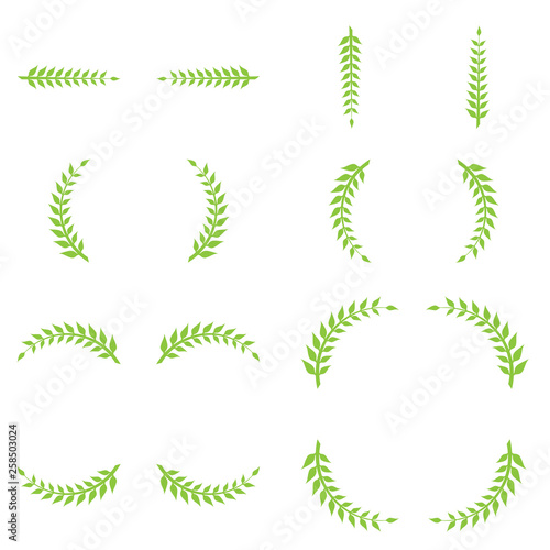 Twigs set, Twigs 4th with leaves in difference position