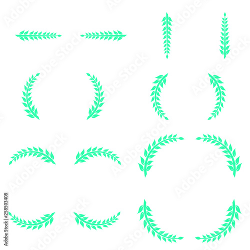 Twigs set, Twigs 3rd with leaves in difference position