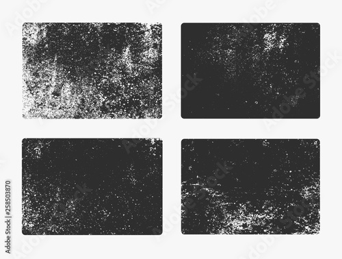 Set of monochrome abstract vector grunge textures.
