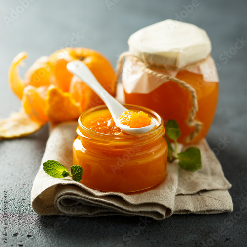 Homemade tangerine jam photo