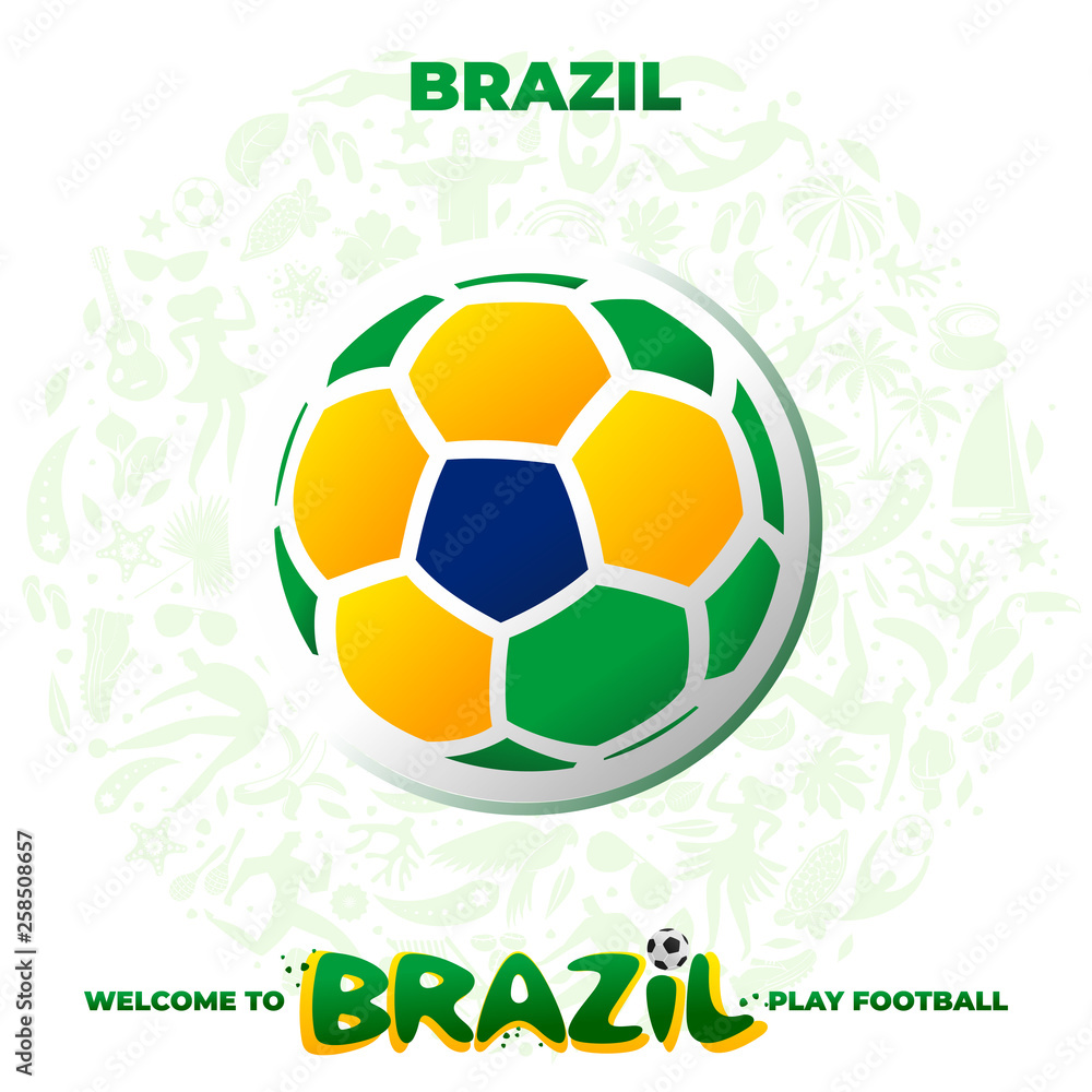 Soccer ball in the colors of the national flag