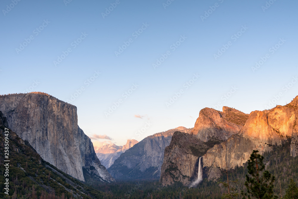 Yosemite National Park at sunrise, California, USA Yosemite National Park at sunrise, California, USA