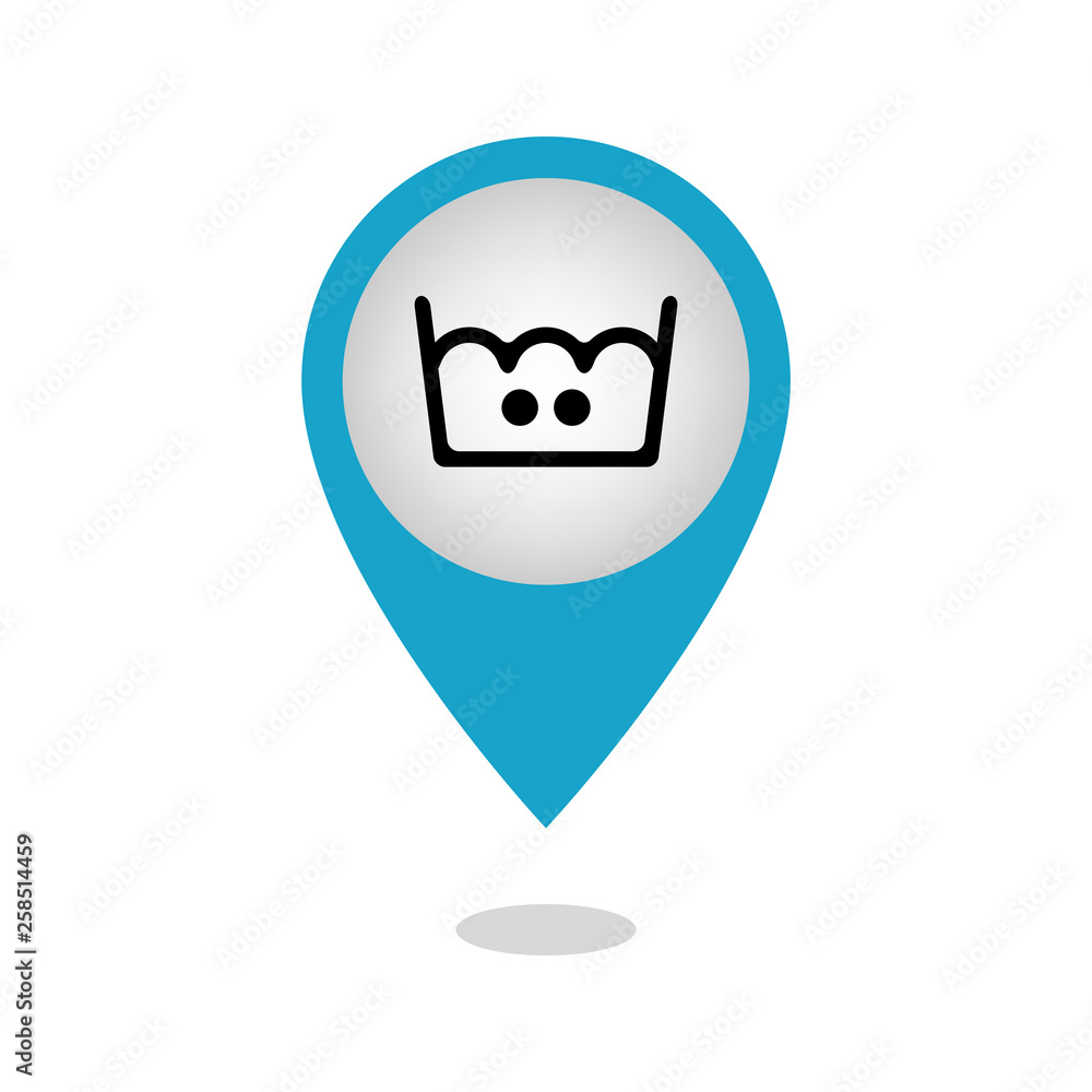 Laundry. Flat icon for dry cleaning. Signs and symbols of washing clothes. Vector illustration Laundry. Flat icon for dry cleaning. Signs and symbols of washing clothes. Vector illustration