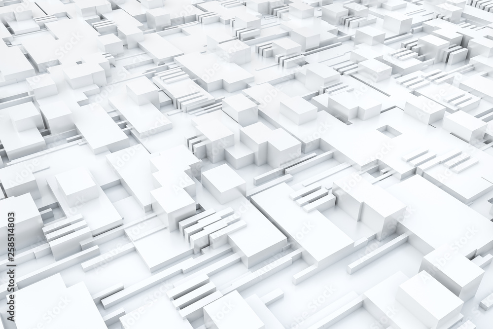 3d rendering, cubes board structure, circuit background 3d rendering, cubes board structure, circuit background
