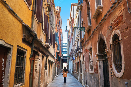 old street in venice italy