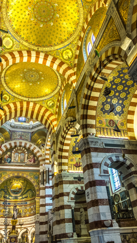 Interior of Notre-Dame de la Garde,Marseille,France