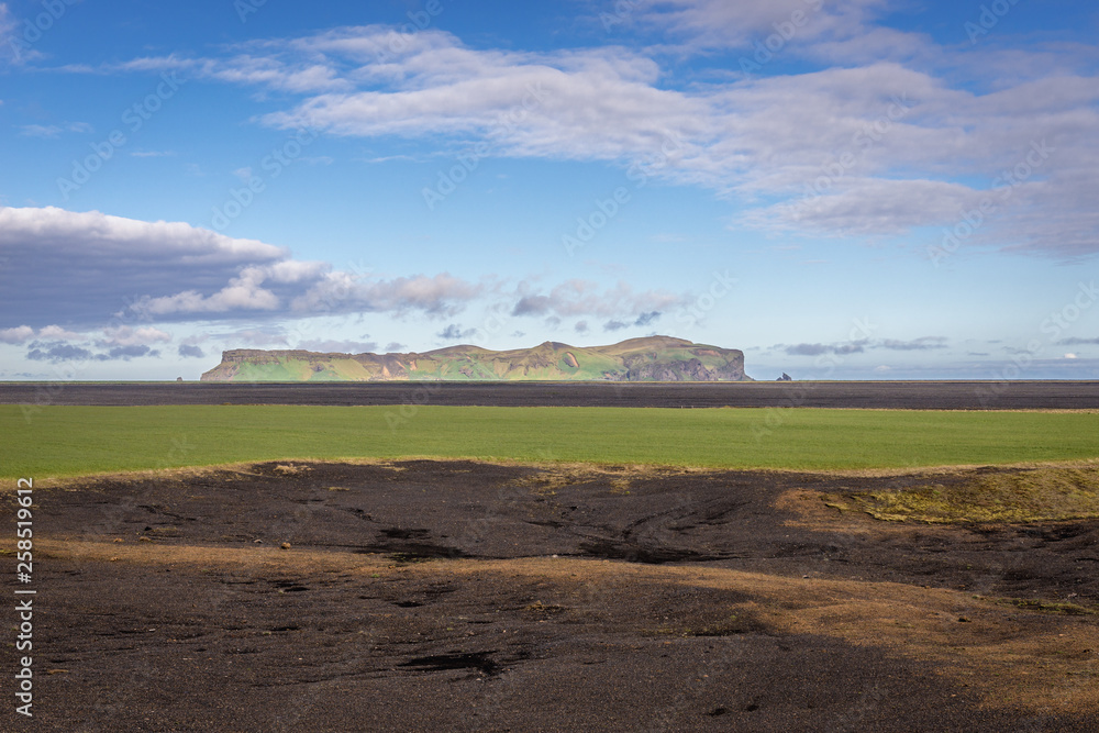 Fototapeta premium Hjorleifshofdi mount seen from a so called Ring Road in Iceland