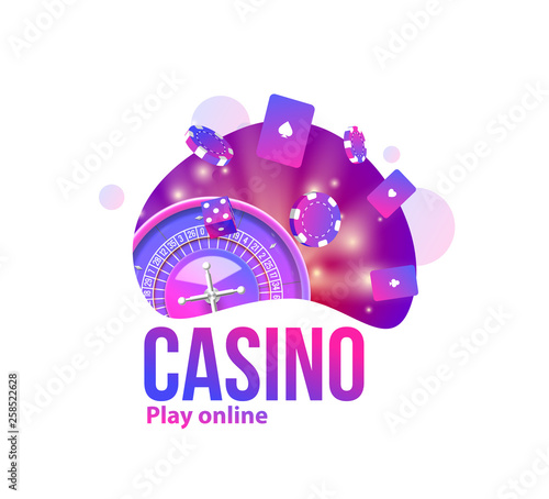 casino objects logo place for text