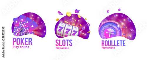 casino objects logo place for text