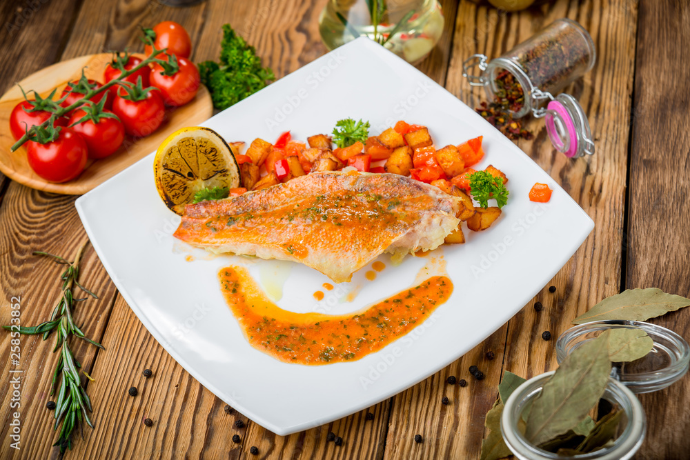 Healthy food beautiful and tasty food on a plate Healthy food beautiful and tasty food on a plate