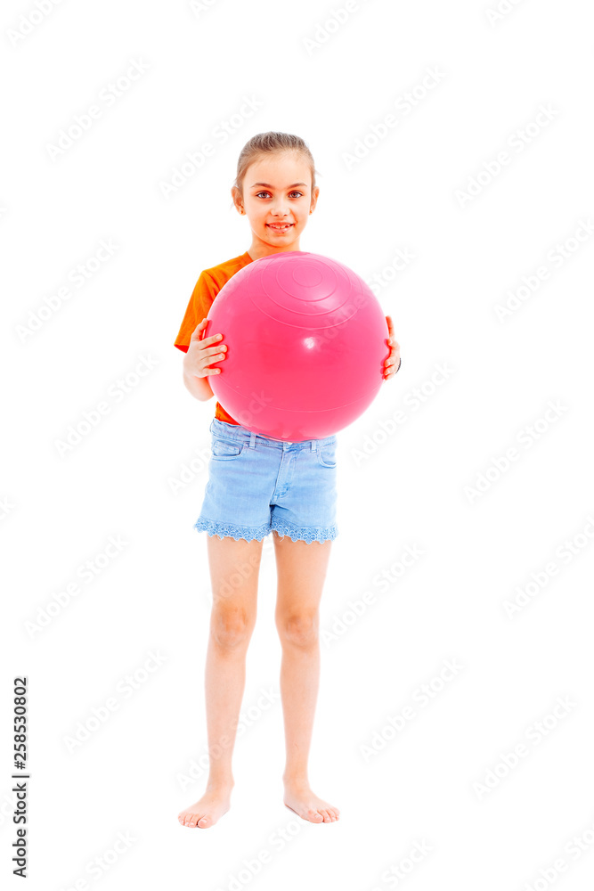 Fitness girl. Ball, cardiovascular. Fitness girl. Ball, cardiovascular.