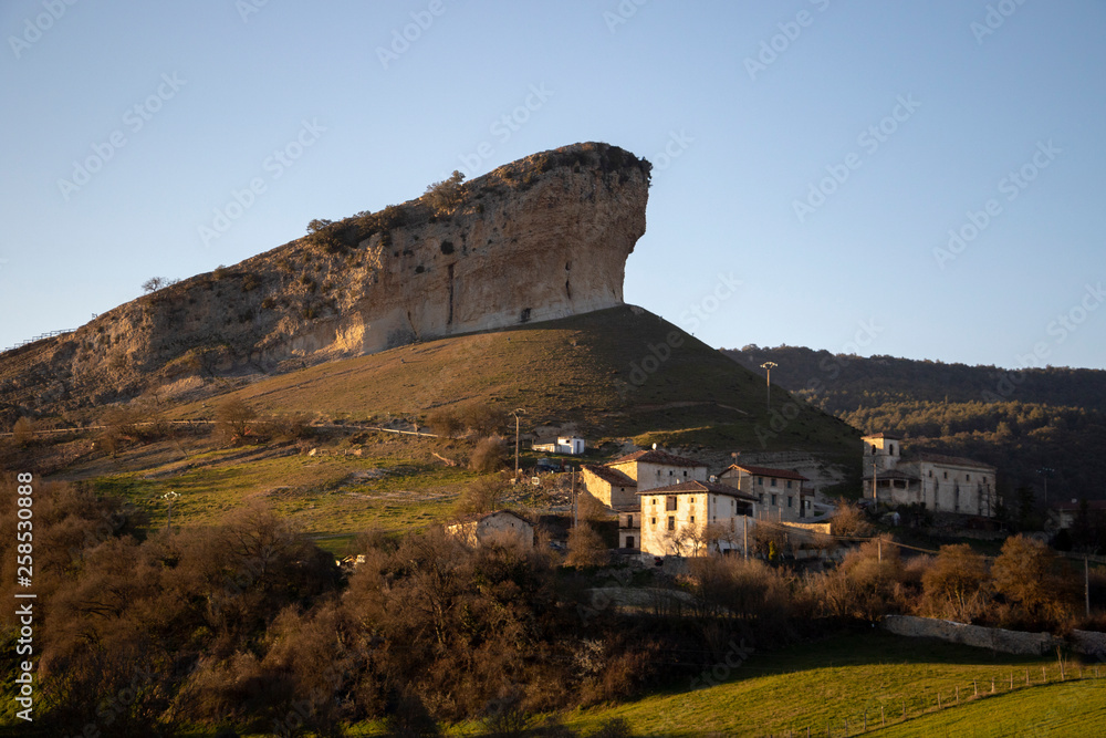 ancient ruins of old castle - San Pantaleon de Losa (Burgos)