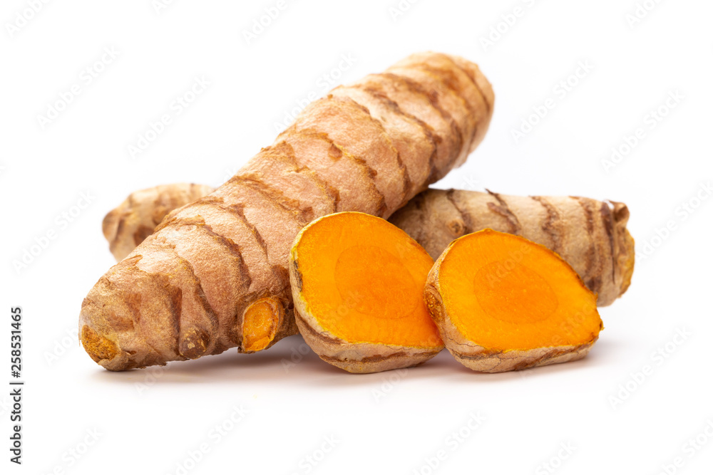 Turmeric isolated on white background