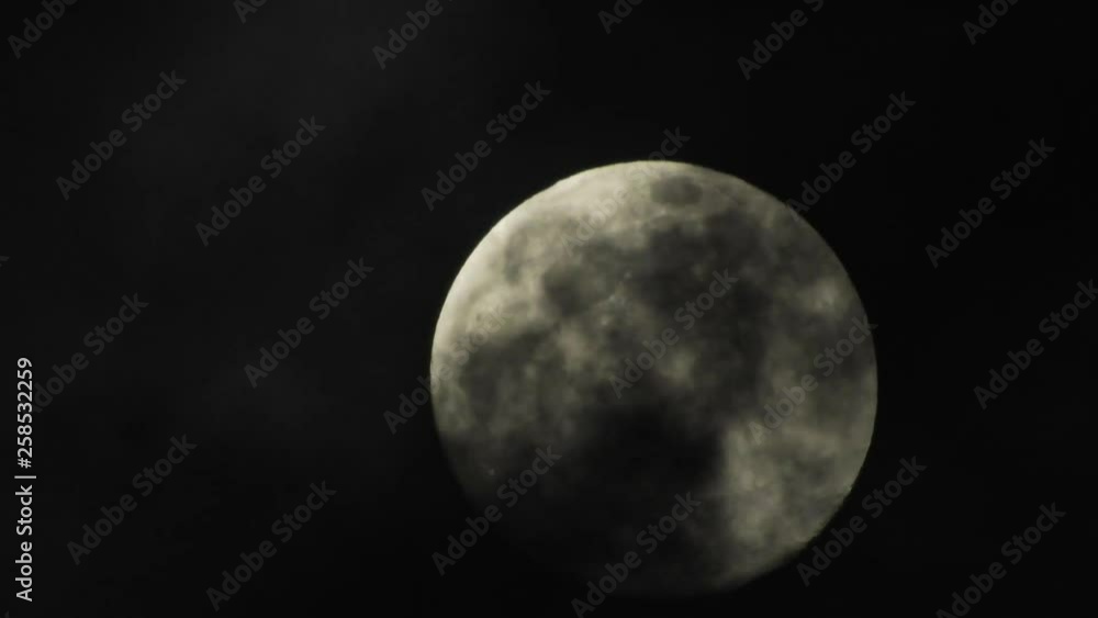 Moon with clouds passing by in the dark night sky, time lapse, cloudy, bright moon covered with clouds, highly detailed video Moon with clouds passing by in the dark night sky, time lapse, cloudy, bright moon covered with clouds, highly detailed video