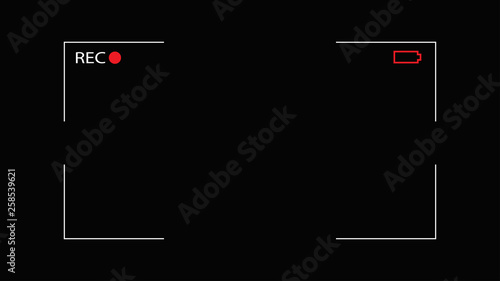 Record video in digital video. Record signal, frame and low battery alert. 