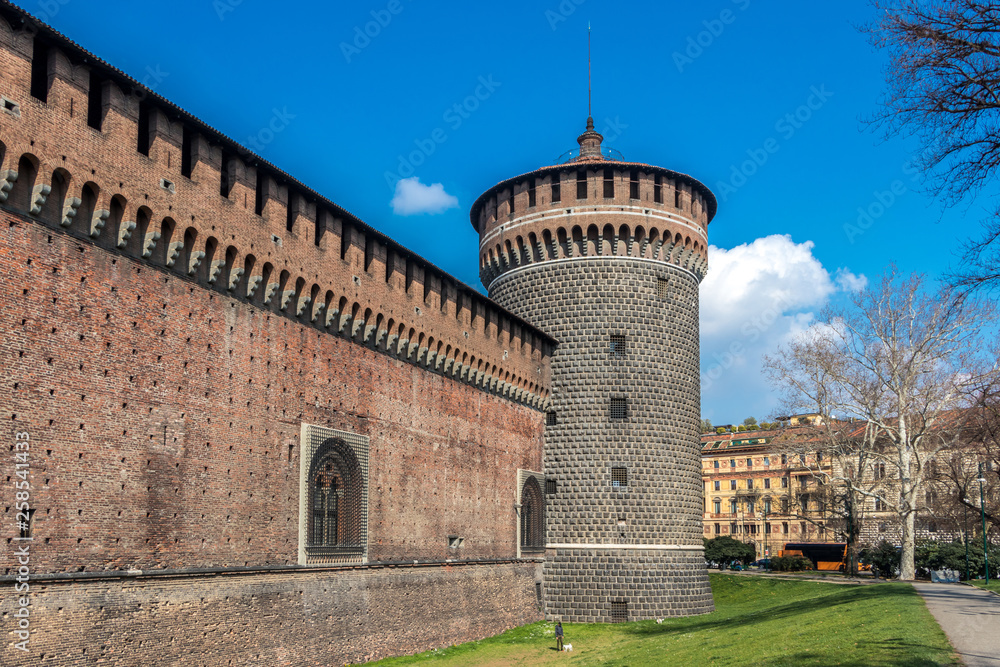 Torre di Santa Spirito, Sforza Castle in Milan, Italy