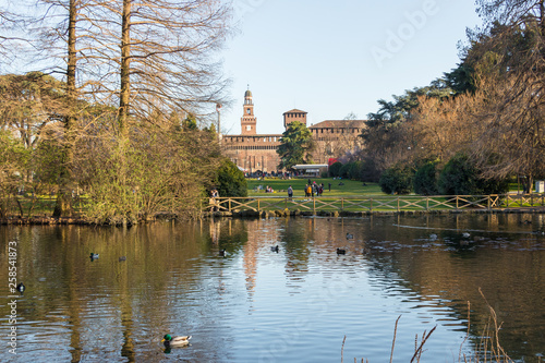 Sempione Park is a large city park in Milan, Italy
