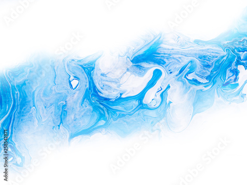 Blue marble creative abstract hand painted background