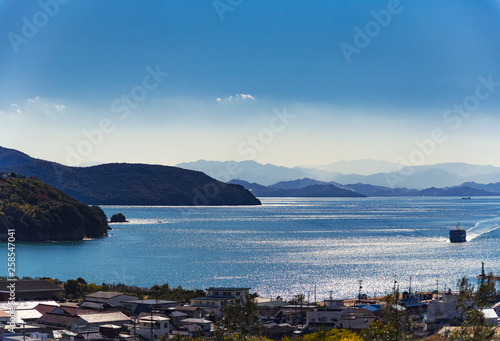 香川県小豆島・渓谷からの風景
