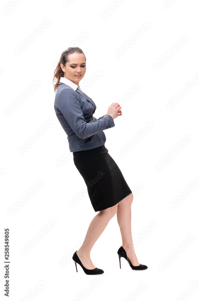Young businesswoman isolated on white background Young businesswoman isolated on white background