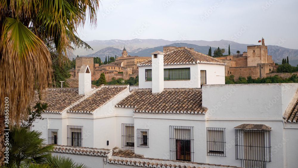Street and house in granada 