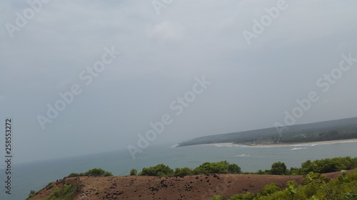 landscape with sea and blue sky