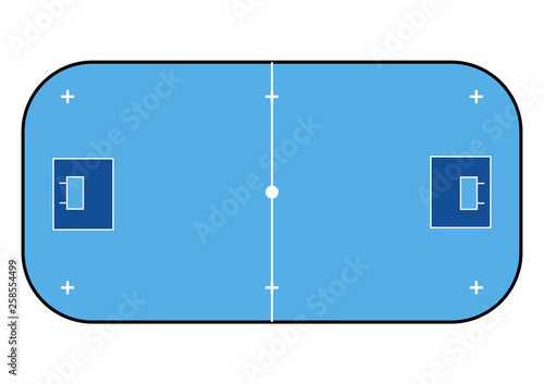Floorball court color for your tactics. Sport background.