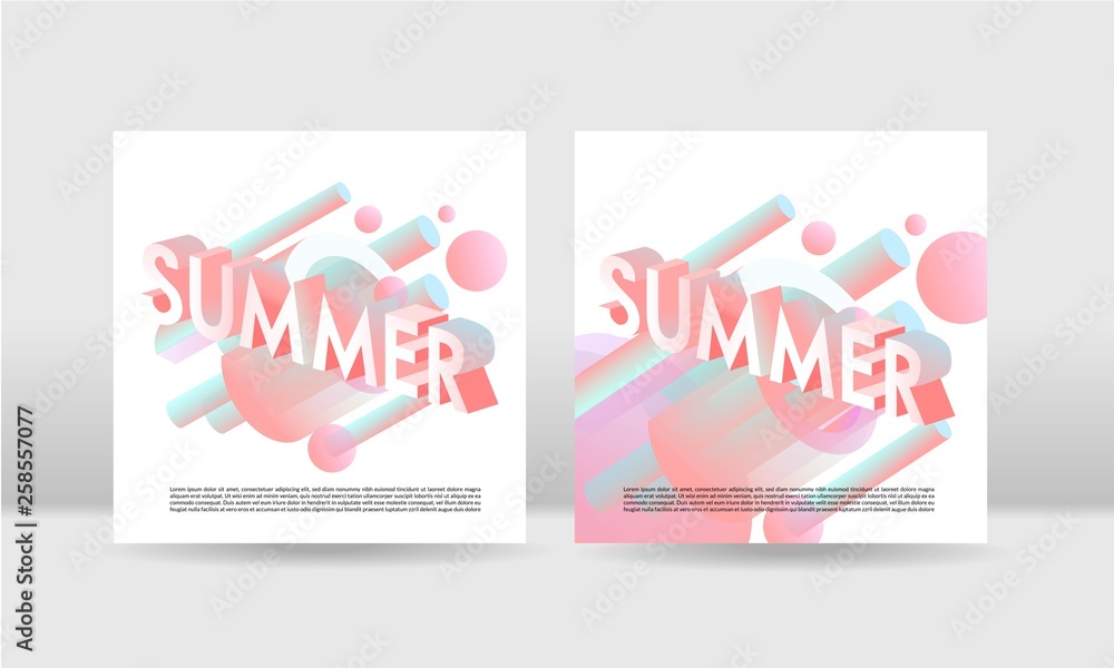 Summer concept isometric illustration. vector template Summer concept isometric illustration. vector template