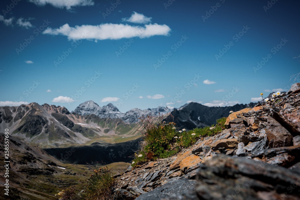 Naklejka premium view of mountains
