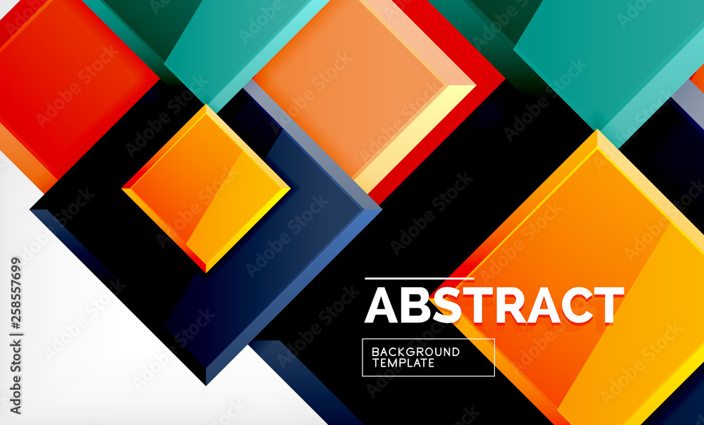 Square geometric background Square geometric background