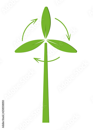 Eco Friendly and Green Tehnology Icon, Logo, Label or Poster. Vector Illustration.