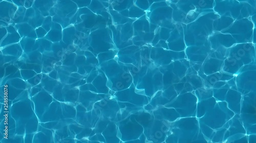 Water caustics. Animated texture of the water surface. Transparent water with refraction of sunlight and reflections on the water surface. looping