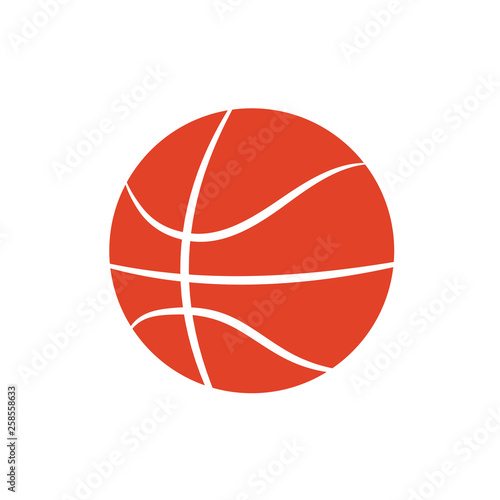 Basketball Icon. Basketball ball Isolated on White Background. Vector Illustration. © tatevrika