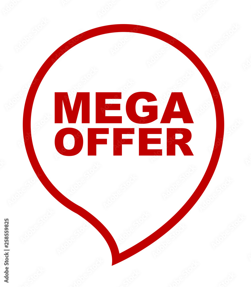 red vector banner mega offer red vector banner mega offer