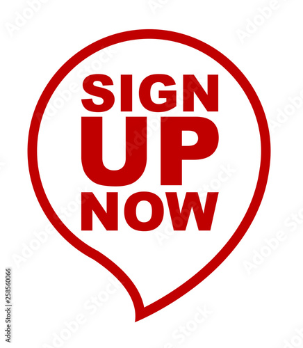 Free Download red vector banner sign up now - GFXLoad