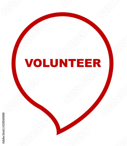 red vector banner volunteer