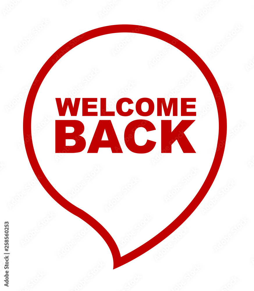 red vector banner welcome back red vector banner welcome back