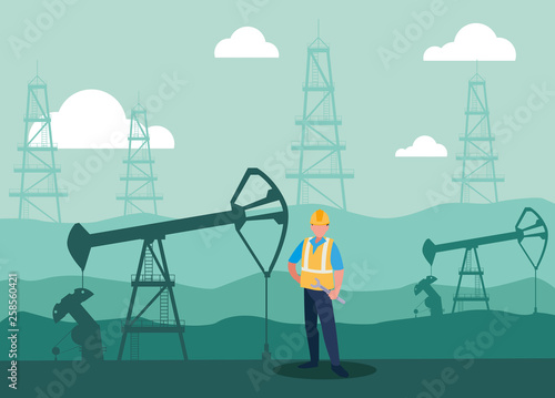 oil industry worker avatar character