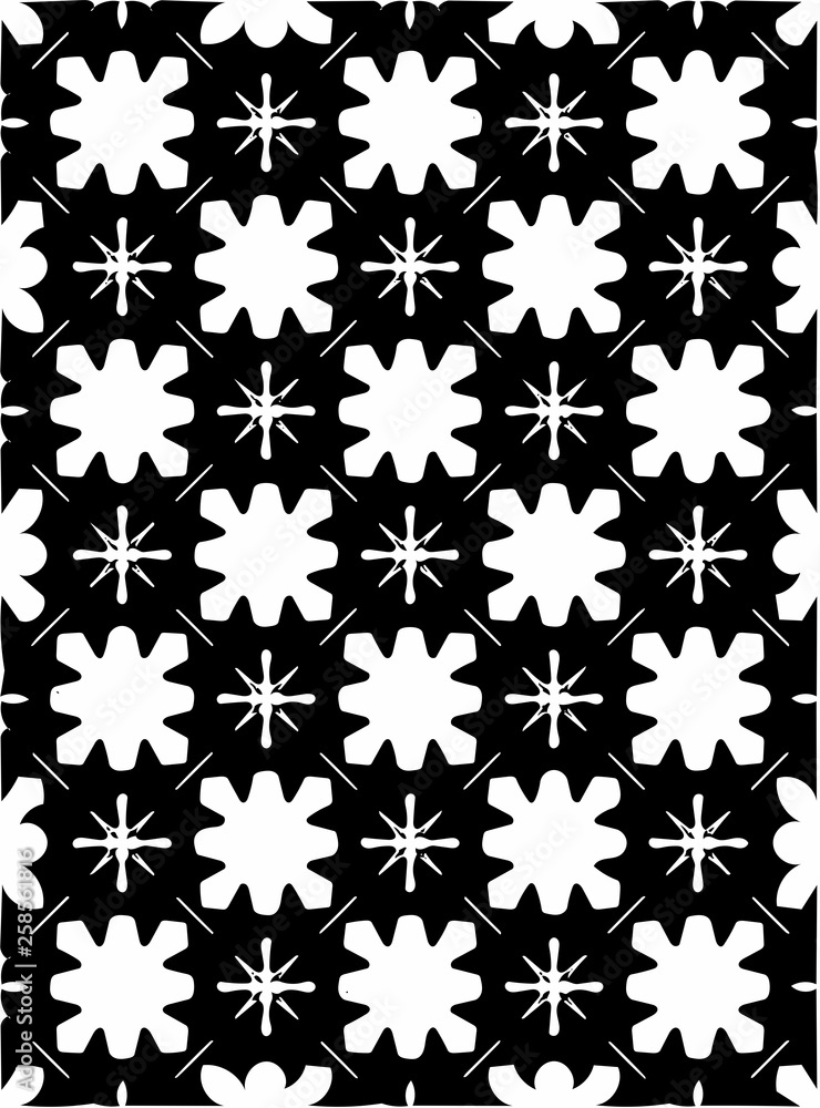 Black and white ornate geometric pattern and abstract background Black and white ornate geometric pattern and abstract background