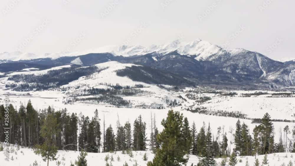 Tree Aerial Reveal Mountain Peaks Breckenridge Colorado Tree Aerial Reveal Mountain Peaks Breckenridge Colorado