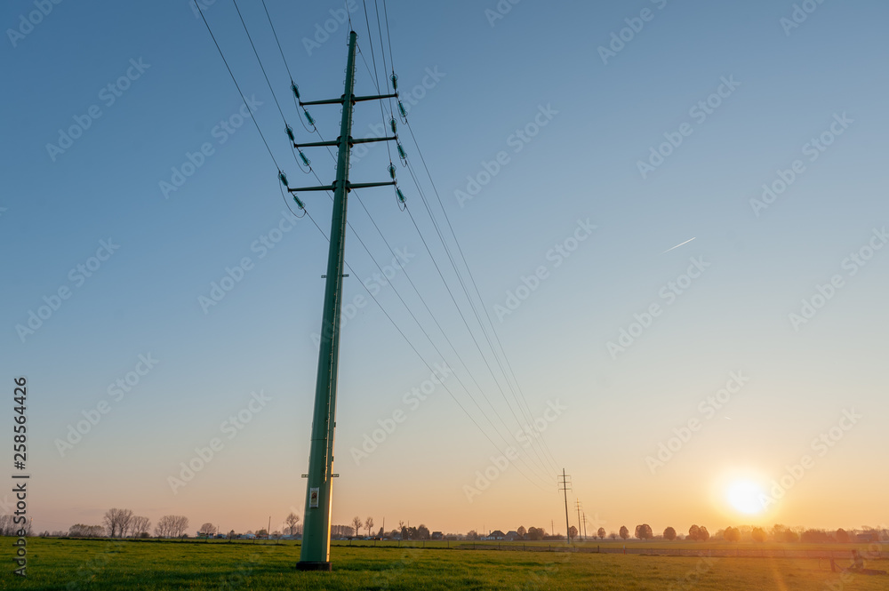 Powerlines in the Flemish Country side