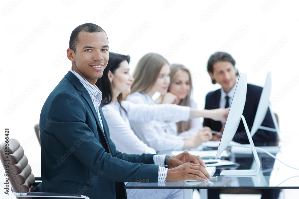 Business People At The Meeting Discuss Current Issues At The Modern Office Business People At The Meeting Discuss Current Issues At The Modern Office