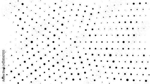 Halftone gradient pattern. Abstract halftone dots background. Monochrome dots pattern. Grunge radial texture. Pop Art, Comic small dots. Design for presentation, business cards, report, flyer, cover