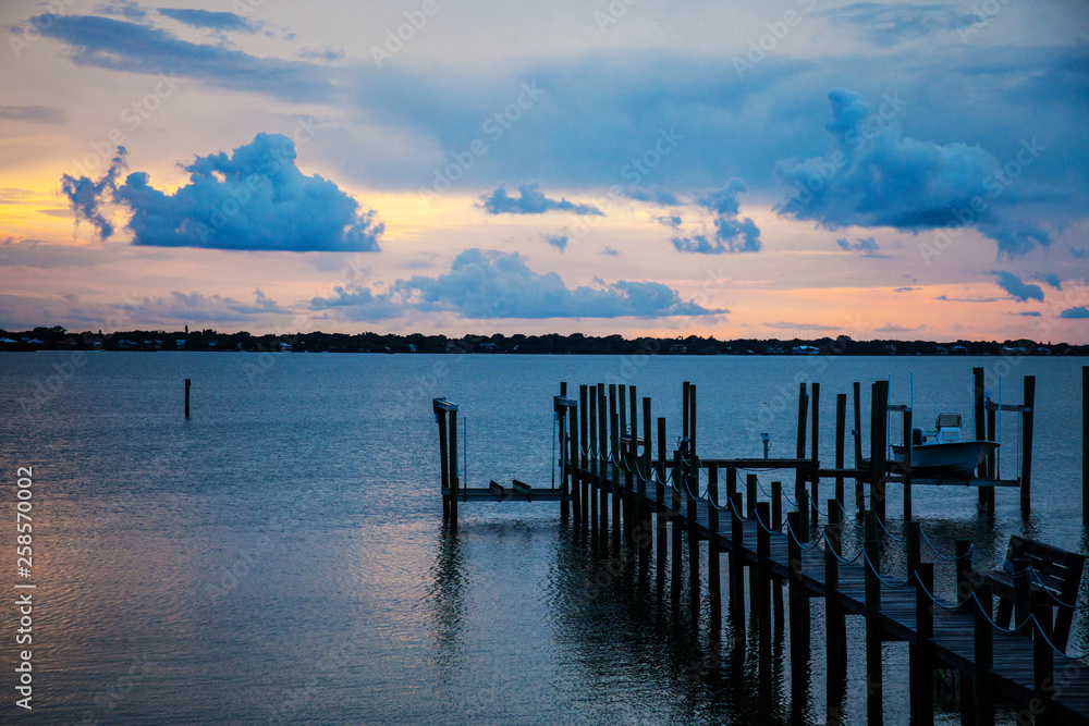 Obraz premium Boat Dock on the Bay, Florida