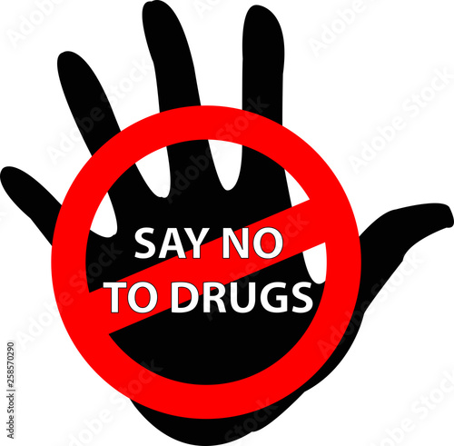 vector sign of anti drugs