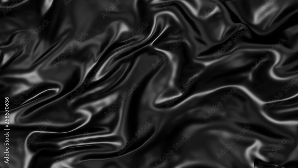 Metallic black creased silk fabric for background. Metallic black creased silk fabric for background.