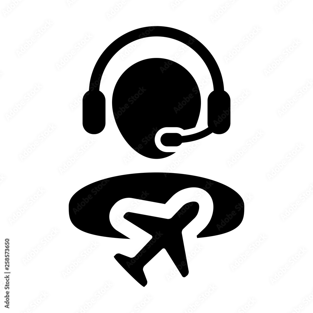 Travel Customer service icon vector male person profile symbol for vacation and holidays support helpline in glyph pictogram illustration Travel Customer service icon vector male person profile symbol for vacation and holidays support helpline in glyph pictogram illustration