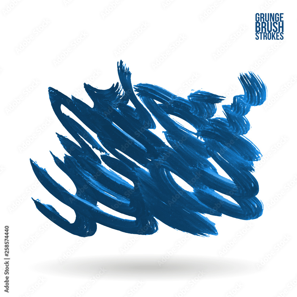 Fototapeta premium Brush stroke and texture. Grunge vector abstract hand - painted element. Underline and border design.